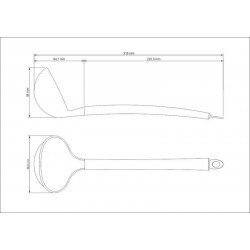 CONCHA APRECIATTA EM SILICONE COM CABO EM ACO INOX SATINADO TRAMONTINA