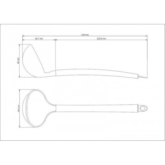 CONCHA APRECIATTA EM SILICONE COM CABO EM ACO INOX SATINADO TRAMONTINA