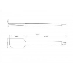 ESPATULA EM SILICONE APRECIATTA COM CABO EM ACO INOX SATINADO TRAMONTINA