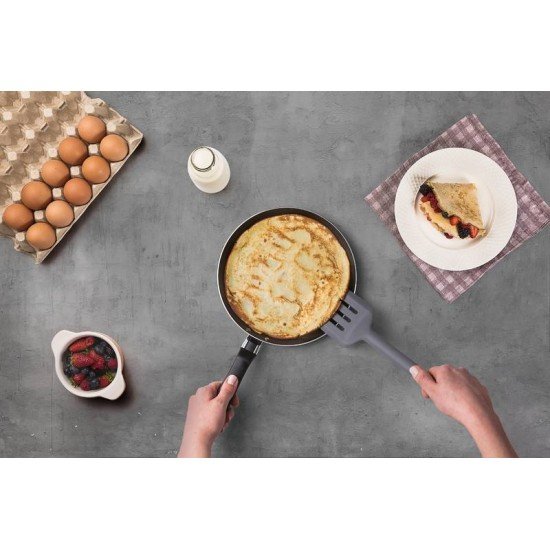 ESPÁTULA DE SILICONE PERFURADA TRAMONTINA MOLDÊ CINZA