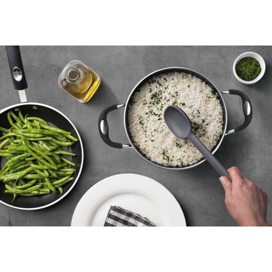 COLHER DE SERVIR TRAMONTINA MOLDÊ EM SILICONE CINZA