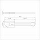 ESPÁTULA EM SILICONE TRAMONTINA MOLDÊ CINZA COM CABO EM AÇO INOX