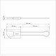 ESPÁTULA EM SILICONE TRAMONTINA MOLDÊ CINZA COM CABO EM AÇO INOX