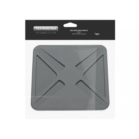 DESCANSO DE PANELA LYON EM SILICONE CINZA TRAMONTINA