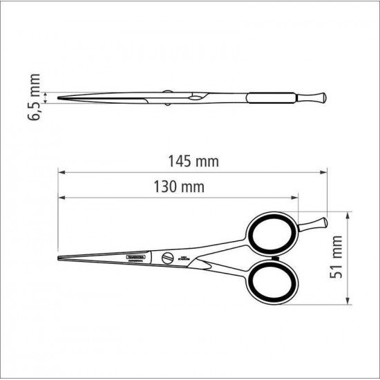 TESOURA PARA CABELO EM ACO INOX COM FIO NAVALHA 5 TRAMONTINA