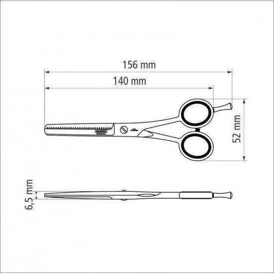 TESOURA PARA CABELO EM ACO INOX COM FIO DESBASTE 5,5 TRAMONTINA