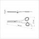 TESOURA PARA CABELO EM ACO INOX COM FIO DESBASTE E APOIO FIXO PARA DEDO 6 TRAMONTINA