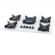FOGAO COOKTOP FISCHER 5 BOCAS TRIPLA CHAMA INFINITY GAS MESA VIDRO BRANCO