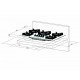 FOGAO COOKTOP FISCHER 5 BOCAS TRIPLA CHAMA INFINITY GAS MESA VIDRO VERMELHO ROUGE