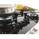FOGAO COOKTOP FISCHER 5Q FIT LINE GAS TRIPLA CHAMA MESA VIDRO PRETO