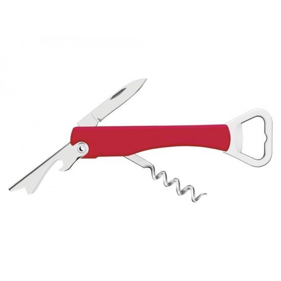 SACA ROLHAS ABRIDOR VERMELHO LAMINA DE ACO INOX E CABO DE ABS TRAMONTINA