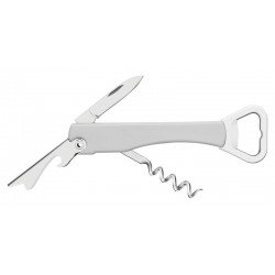 SACA-ROLHAS 3 FUNCOES BRANCO EM ACO INOX COM CABO ABS TRAMONTINA