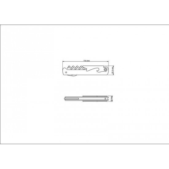 SACA-ROLHAS COM ABRIDOR PRETO EM ACO INOX COM CABO ABS TRAMONTINA