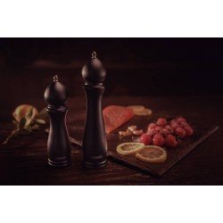 MOEDOR DE PIMENTA E SAL TRAMONTINA CHURRASCO BLACK EM CERÂMICA COM RECIPIENTE DE MADEIRA 8