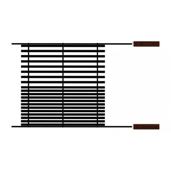 GRELHA TRAMONTINA CHURRASCO BLACK EM AÇO CARBONO NITROCARBONETADO COM CABOS DE MADEIRA