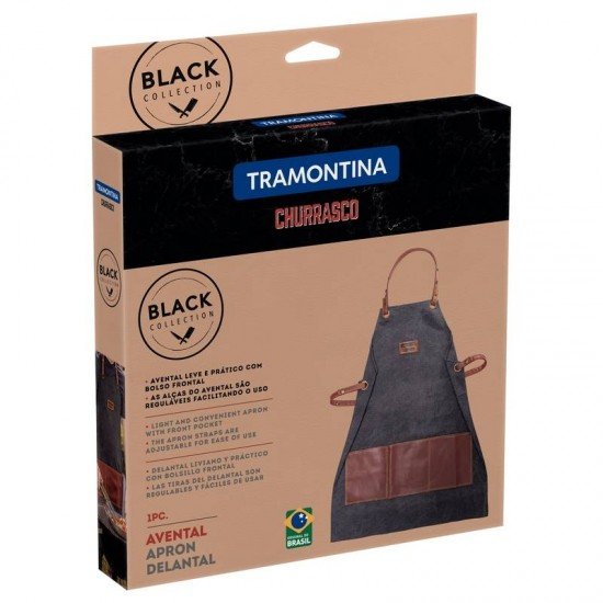 AVENTAL TRAMONTINA CHURRASCO BLACK