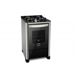 FOGAO DE PISO FISCHER 4Q GRAND CHEFF GAS SILVER BIVOLT