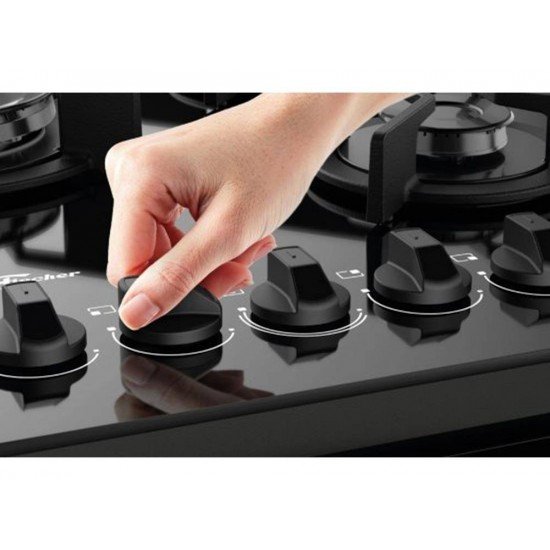 FOGÃO DE PISO FISCHER 5Q GRAND CHEFF GÁS INOX C GRILL
