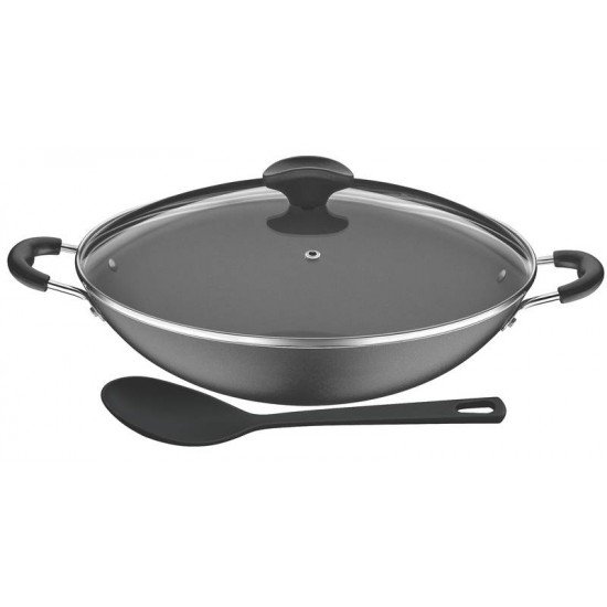 WOK DE ALUMINIO COM REVESTIMIENTO INTERNO DE ANTIADERENTE 32CM TRAMONTINA