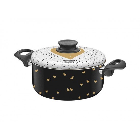 CACAROLA 22CM 4 0L MY LOVELY MISTO ALUMINIO COM REVESTIMENTO ANTIADERENTE E POLIESTER TRAMONTINA