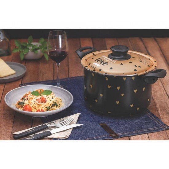 ESPAGUETEIRA 22CM 6 0L MY LOVELY MISTO ALUMINIO COM REV ANTIADERENTE E POLIESTER TRAMONTINA