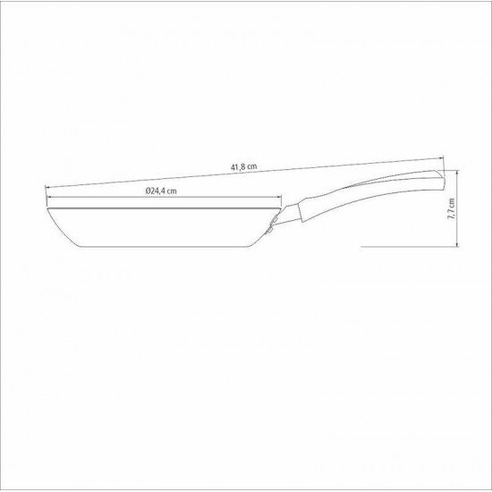 FRIGIDEIRA 24CM 1,2L VIVACOR - ALUMINIO COM REVESTIMENTO ANTIADERENTE E SILICONE