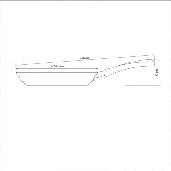 FRIGIDEIRA TRAMONTINA EM ALUMÍNIO COM REVESTIMENTO INTERNO ANTIADERENTE STARFLON MAX E EXTERNO EM SILICONE ESTAMPADO SALMÃO 24 CM 1,2 L