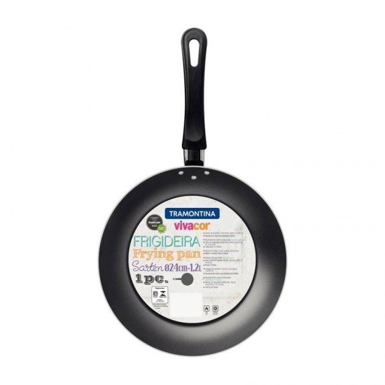 FRIGIDEIRA TRAMONTINA EM ALUMÍNIO COM REVESTIMENTO ANTIADERENTE STARFLON MAX E EXTERNO SILICONADO 24 CM 1,2 L