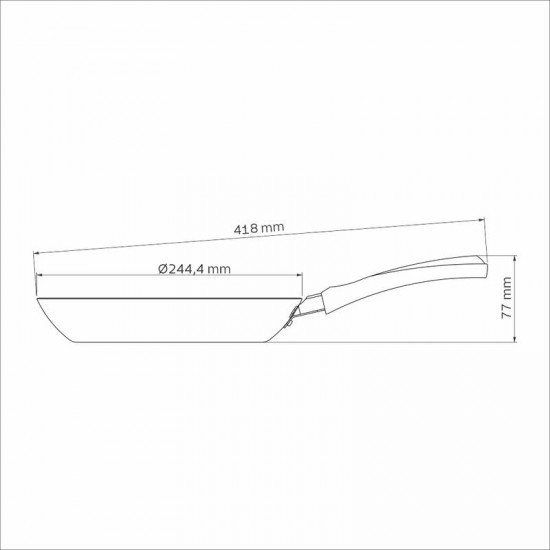 FRIGIDEIRA TRAMONTINA EM ALUMÍNIO COM REVESTIMENTO INTERNO EM ANTIADERENTE STARFLON MAX E EXTERNO SILICONADO ESTAMPADO VERDE 24 CM 1,2 L