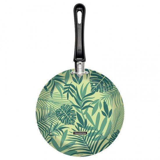 FRIGIDEIRA TRAMONTINA EM ALUMÍNIO COM REVESTIMENTO INTERNO EM ANTIADERENTE STARFLON MAX E EXTERNO SILICONADO ESTAMPADO VERDE 24 CM 1,2 L