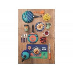 FRIGIDEIRA 24CM MAIS ESPATULA BREAKFAST VERDEALU COM REVESTIMENTO ANTIADERENTE E SILICONE TRAMONTINA