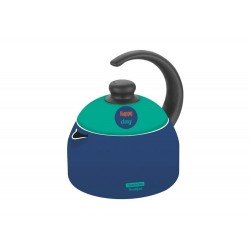 CHALEIRA 1,9L BREAKFAST AZUL ALUMINIO COM REVESTIMENTO ANTIADERENTE E POLIESTER TRAMONTINA