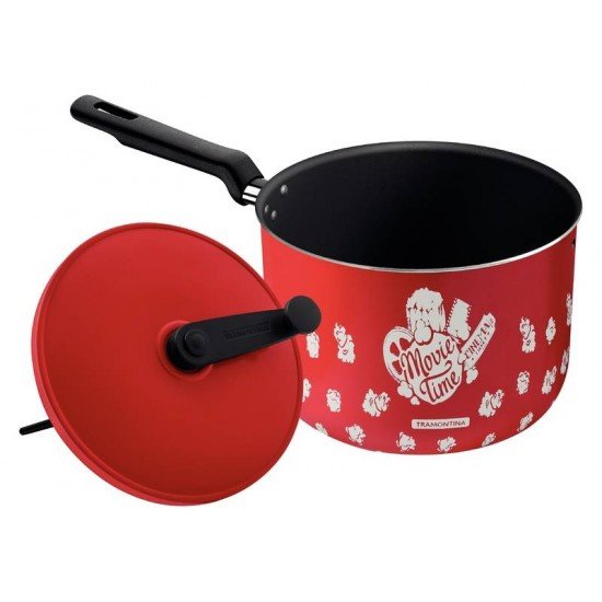 PIPOQUEIRA EM ALUMINIO ANTIADERENTE VERMELHA 20CM 3,5L TRAMONTINA