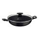 WOK TRAMONTINA LORETO EM ALUMÍNIO COM REVESTIMENTO INTERNO E EXTERNO EM ANTIADERENTE STARFLON MAX GRAFITE 28 CM 3,3 L