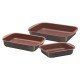JOGO DE ASSADEIRAS VERMONT EM ALUMINIO COBRE ANTIADERENTE STARFLON T1 GRAFITE 3 PECAS TRAMONTINA