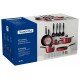 KIT COZINHA TRAMONTINA EVERYDAY EM ALUMÍNIO COM REVESTIMENTO INTERNO EM ANTIADERENTE STARFLON MAX E EXTERNO SILICONADO VERMELHO 10 PEÇAS