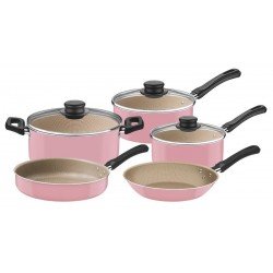 JOGO DE PANELAS EM ALUMINIO COM REVESTIMENTO INTERNO EM ANTIADERENTE STARFLON T1 5 PECAS TRAMONTINA