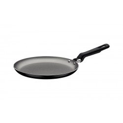 PANQUEQUEIRA FORMIA EM ALUMINIO E EXTERNO ANTIADERENTE STARFLON MAX PRETO 22 CM 0,6 L TRAMONTINA