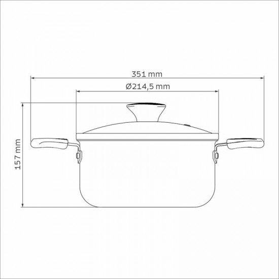 CAÇAROLA TRAMONTINA LYF EM ALUMÍNIO COM REVESTIMENTO INTERNO E EXTERNO EM ANTIADERENTE STARFLON MAX VERDE NATUREZA 20 CM 2,9 L