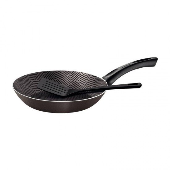 FRIGIDEIRA TRAMONTINA PARIS EM ALUMÍNIO COM REVESTIMENTO INTERNO E EXTERNO EM ANTIADERENTE STARFLON MAX CHUMBO COM ESPÁTULA DE NYLON 24 CM 1,2 L