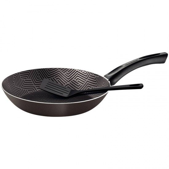 FRIGIDEIRA TRAMONTINA PARIS EM ALUMÍNIO COM REVESTIMENTO INTERNO E EXTERNO EM ANTIADERENTE STARFLON MAX CHUMBO COM ESPÁTULA DE NYLON 30 CM 2,5 L