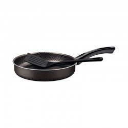 FRIGIDEIRA RETA TRAMONTINA PARIS EM ALUMÍNIO COM REVESTIMENTO INTERNO E EXTERNO EM ANTIADERENTE STARFLON MAX CHUMBO COM ESPÁTULA DE NYLON 20 CM 1,4 L