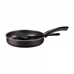 FRIGIDEIRA RETA TRAMONTINA PARIS EM ALUMÍNIO COM REVESTIMENTO INTERNO E EXTERNO EM ANTIADERENTE STARFLON MAX CHUMBO COM ESPÁTULA DE NYLON 22 CM 1,7 L