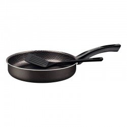 FRIGIDEIRA RETA TRAMONTINA PARIS EM ALUMÍNIO COM REVESTIMENTO INTERNO E EXTERNO EM ANTIADERENTE STARFLON MAX CHUMBO COM ESPÁTULA DE NYLON 24 CM 2,0 L