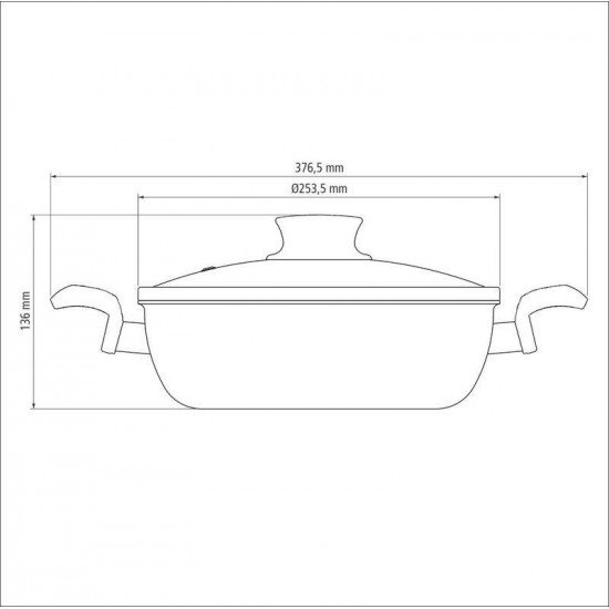 FRITADEIRA MULTIUSO TRAMONTINA PARIS EM ALUMÍNIO COM REVESTIMENTO INTERNO E EXTERNO EM ANTIADERENTE STARFLON MAX VERMELHO COM TAMPA DE VIDRO 24 CM 2,8 L