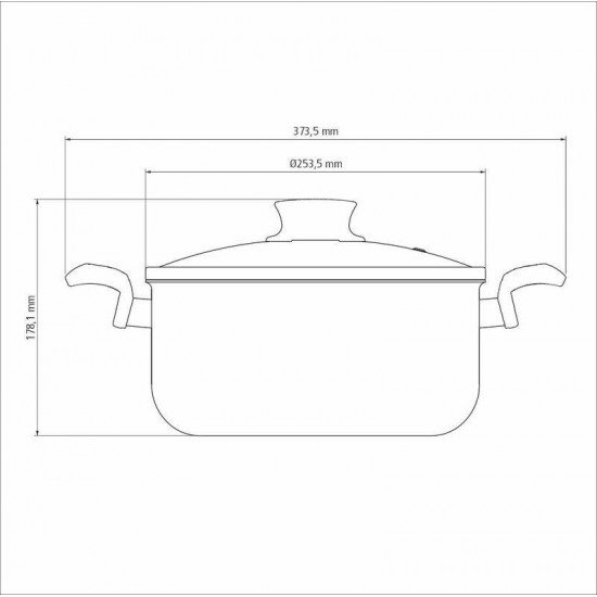 CAÇAROLA TRAMONTINA PARIS EM ALUMÍNIO COM REVESTIMENTO INTERNO E EXTERNO EM ANTIADERENTE STARFLON MAX VERMELHO COM TAMPA DE VIDRO 24 CM 4,9 L