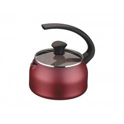 CHALEIRA PARIS TEXTURE EM ALUMINIO E EXTERNO ANTIADERENTE STARFLON MAX VERMELHO 1,9 L TRAMONTINA