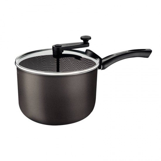 PIPOQUEIRA TRAMONTINA PARIS EM ALUMÍNIO COM REVESTIMENTO INTERNO E EXTERNO EM ANTIADERENTE STARFLON MAX CHUMBO 22 CM 4,8 L