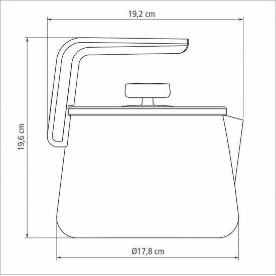 CHALEIRA TRAMONTINA EM ALUMÍNIO COM REVESTIMENTO INTERNO E EXTERNO ANTIADERENTE STARFLON MAX AZUL MARINHO 2,3 L