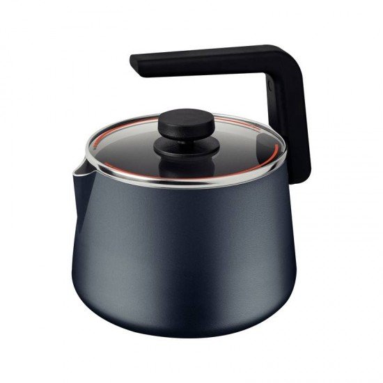 CHALEIRA TRAMONTINA EM ALUMÍNIO COM REVESTIMENTO INTERNO E EXTERNO ANTIADERENTE STARFLON MAX AZUL MARINHO 2,3 L